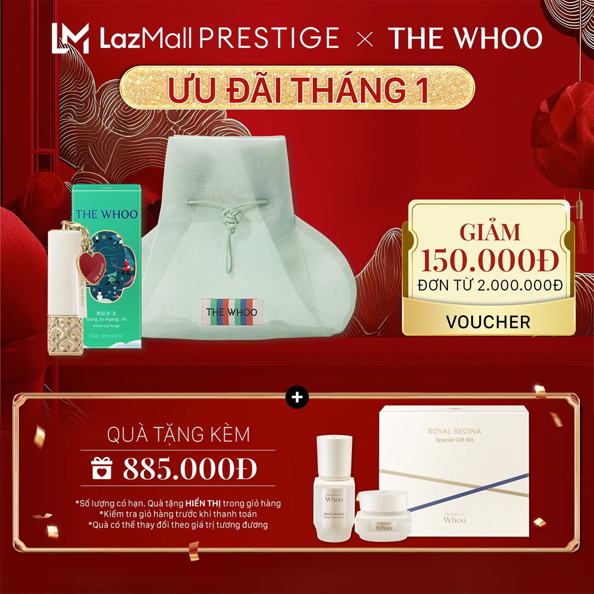 Son nhung lì Đông y The history of Whoo Gongjinhyang Mi Velvet Lip Rouge 3.5g