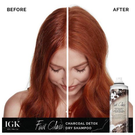 Dầu Gội Khô Igk First Class Charcoal Detox Dry Shampoo Minisize 45Ml