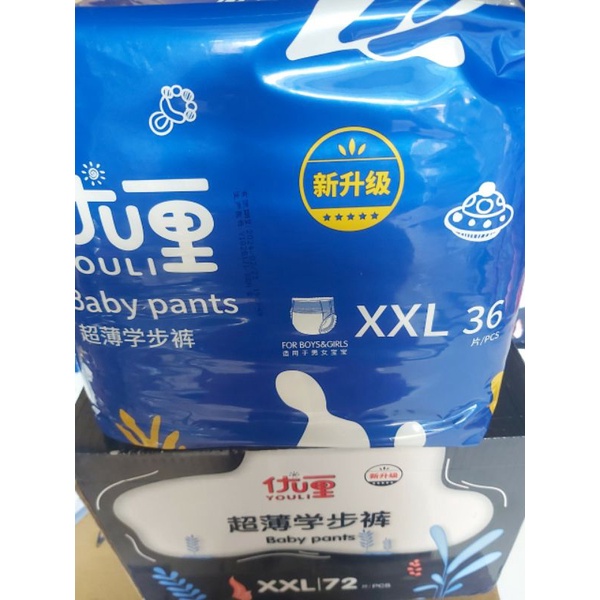 Bỉm YOULI Xanh Cao Cấp /quần M44/L42/XL40/XXL36/XXXL34