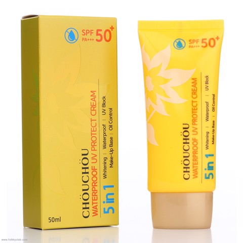 [Hcm]Kem Chống Nắng Chou Chou Waterproof Uv Protect Cream Spf50+ Pa+++50Ml