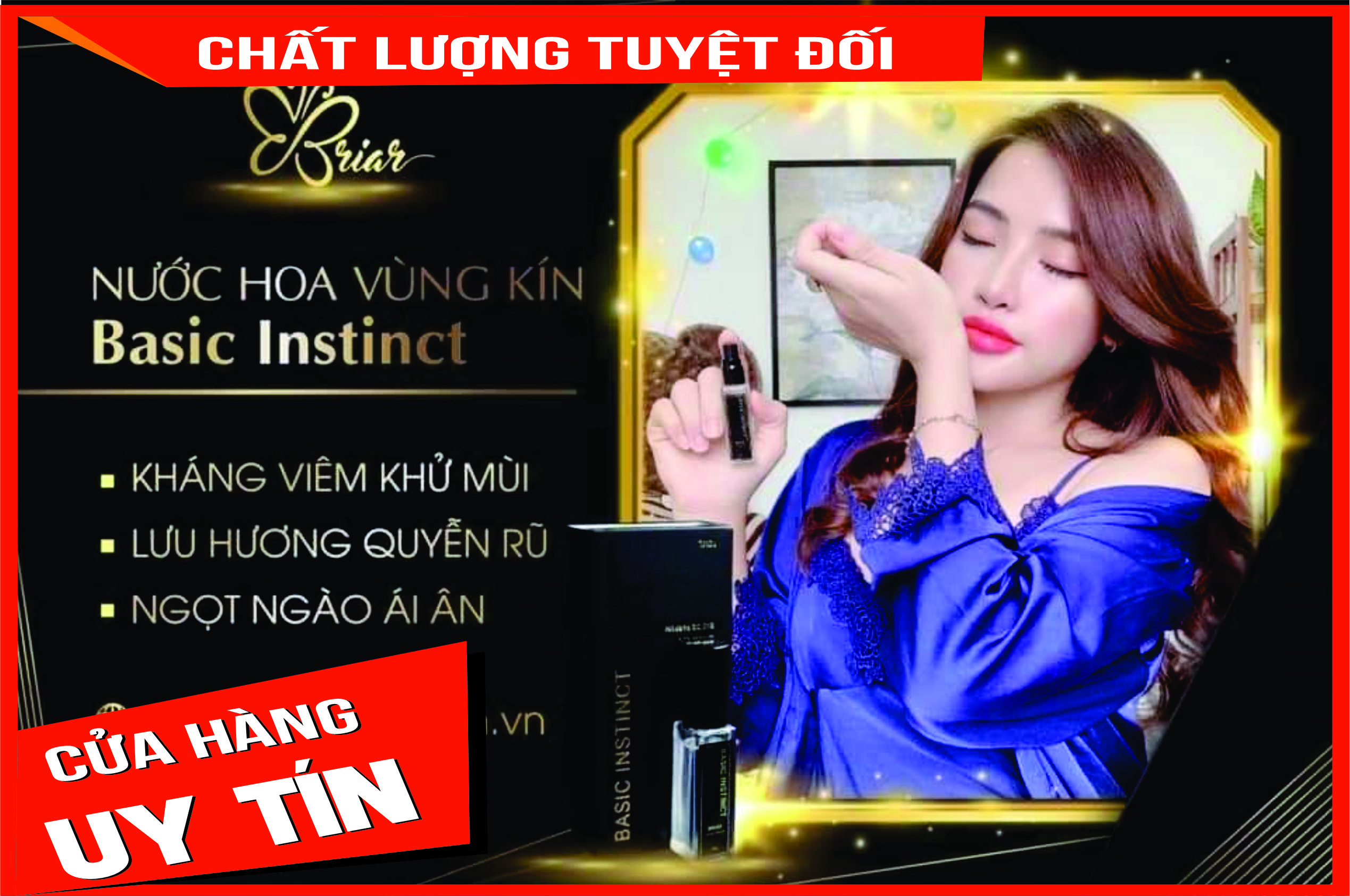 Nước Hoa Basic Instinct Siu Lưu Hương Tặng 1 Viên Đặt Briar