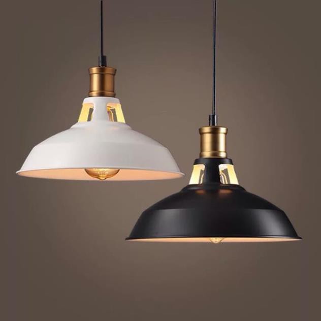Đèn thả chao tròn hở cổ đui đồng trang trí quán HL1008-300