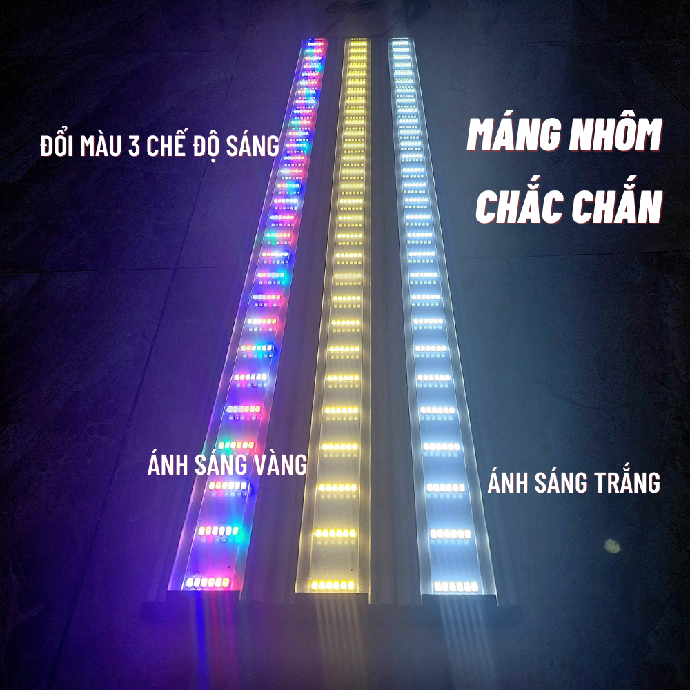 Đèn hồ cá 1m2 - 1m3 MÁNG NHÔM SIÊU SÁNG cho hồ cá hồ thủy sinh