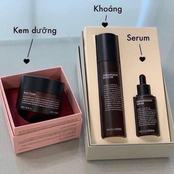 Set Dưỡng Trắng Căng Bóng Da Incellderm Dermatology