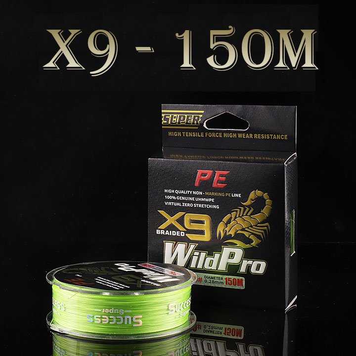 Dây dù câu cá PE Lure X9 WildPro dài 150m - dây dù Câu Cá Nhật Bản - Dây dù Câu Cá Siêu Bền dây câu