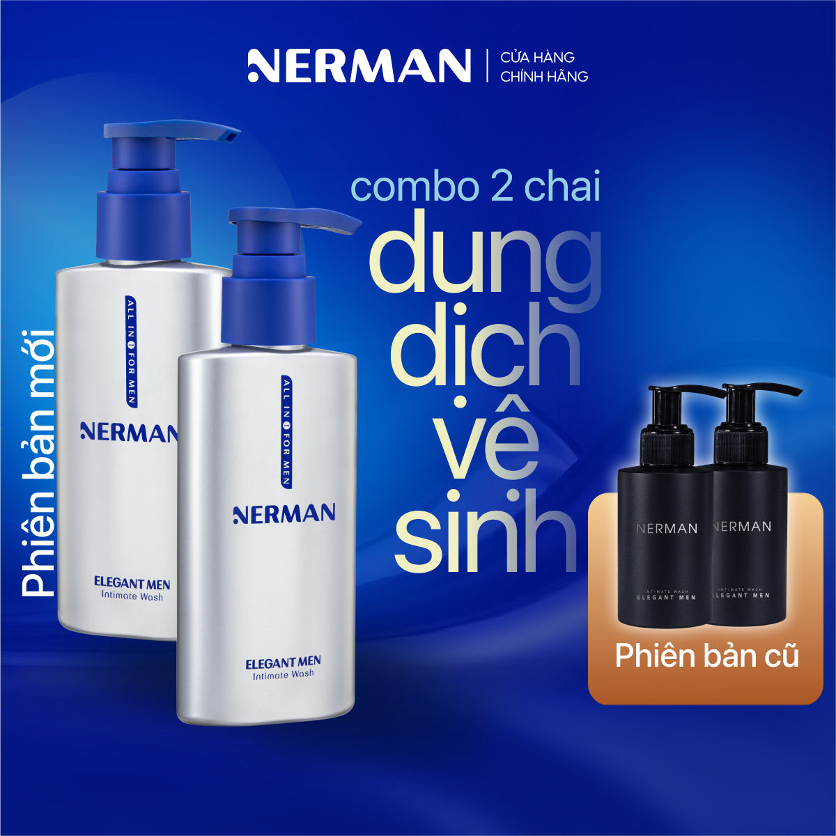 Dung dịch vệ sinh nam giới Nerman Elegant Men Nerman hương nước hoa cao cấp 100ml/ chai