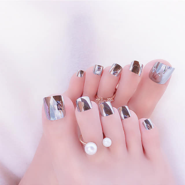 Hộp 24 Móng Chân Giả Nail Giả Móng Giả C54 ( Tặng Kèm Keo Dán )