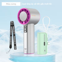 Quạt mini GOOJODOQ GFS006 cầm tay siêu mạnh Có thể chườm đá100 tốc độ gió màn hình kỹ thuật số có thể điều chỉnh quạt