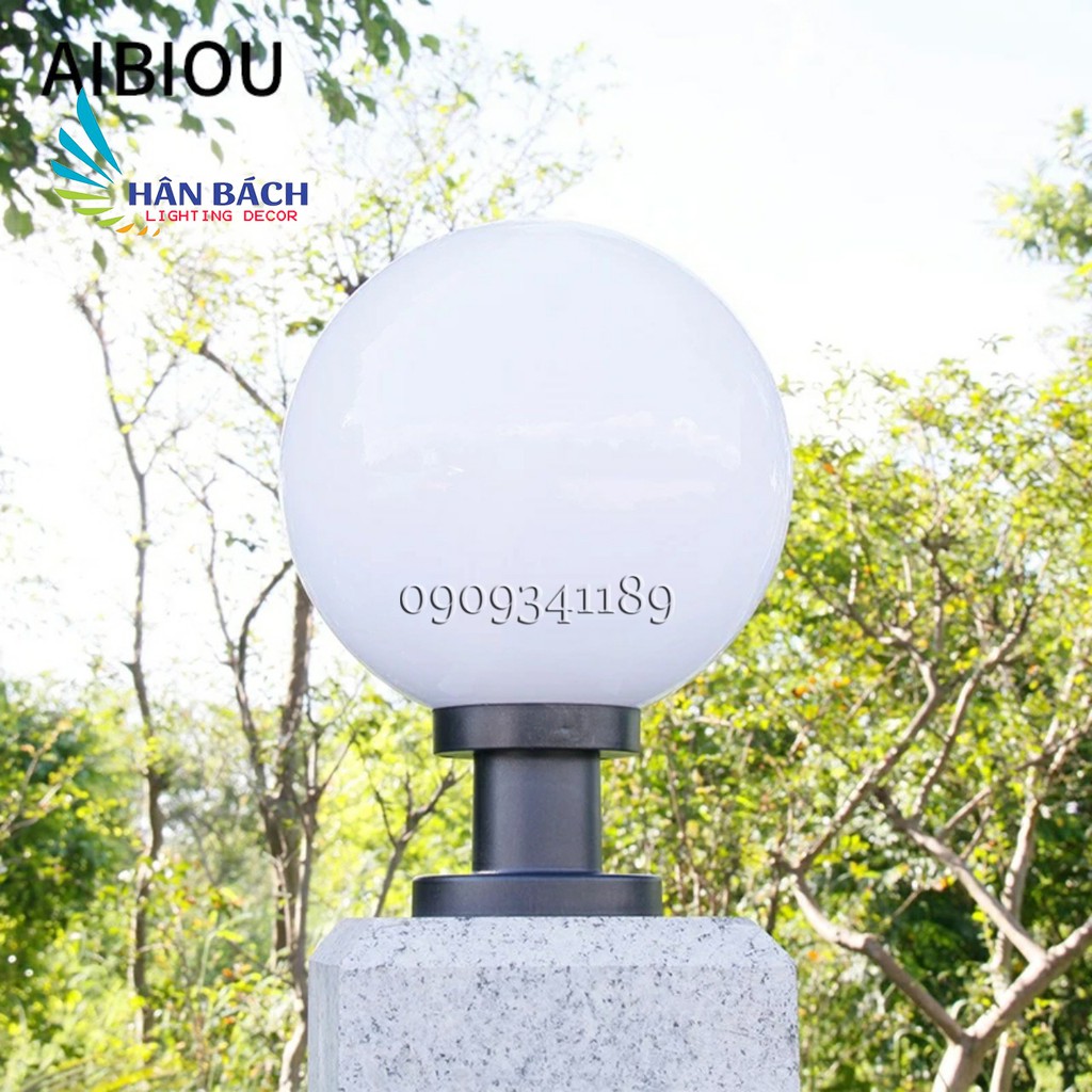 [HCM]Đèn trụ cổng hình cầu đường kính phi 140mm - 200mm - 250mm