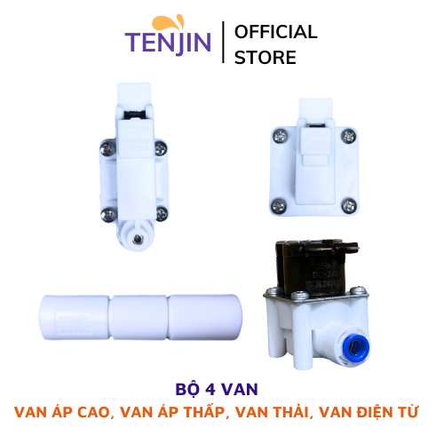 Bộ 4 van gồm van áp cao van áp thấp van thải van điện từ nối nhanh cho máy lọc nước Karofi Kangaro K