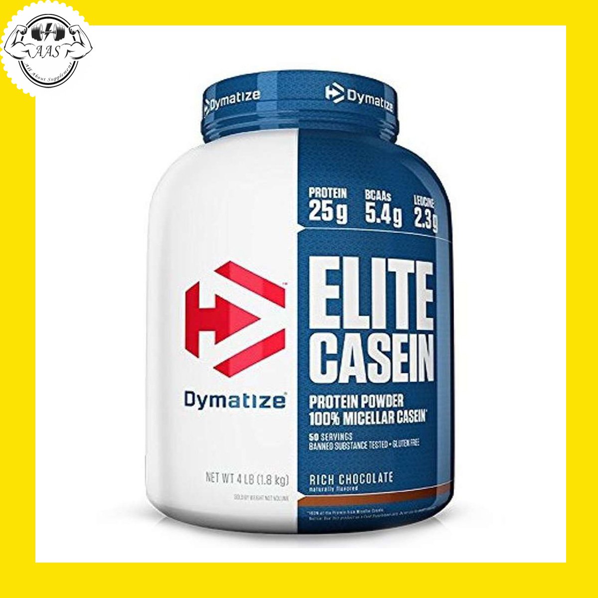 [Hcm]Casein - Dymatize - Elite Casein - 4Lbs - Bổ Sung Protein Hấp Thụ Chậm Nuôi Cơ 8 Tiếng - Từ Mỹ