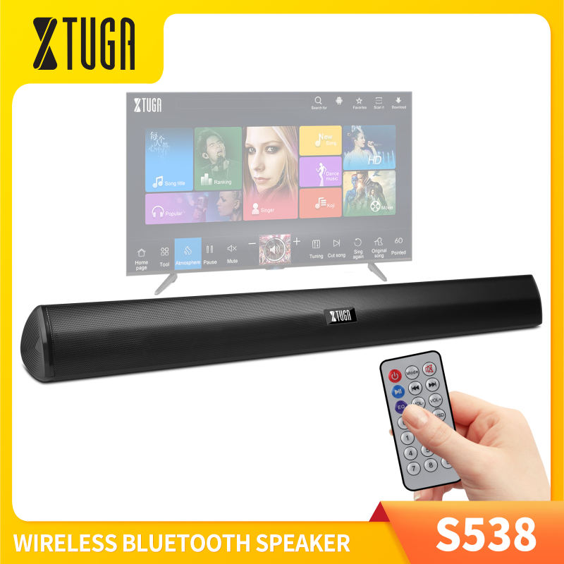 Xtuga S538 hệ thống âm thanh gia đình Karaoke Loa thanh Bluetooth không dây Với Bluetooth / USB / TF/FM/Đồng Trục/AUX/Điều Khiển Từ Xa 20W Âm Thanh thanh âm thanh Loa Cho TV thông minh Videoke PC Điện Thoại