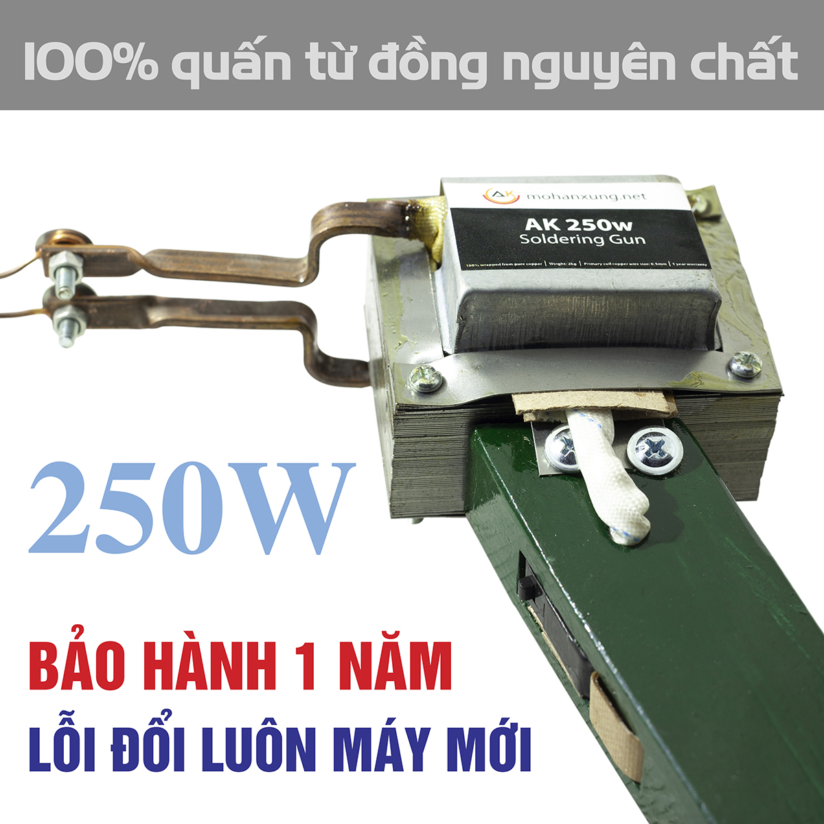 Mỏ hàn xung AK-250w hàn thiếc hàn chì dành cho thợ chuyên nghiệp