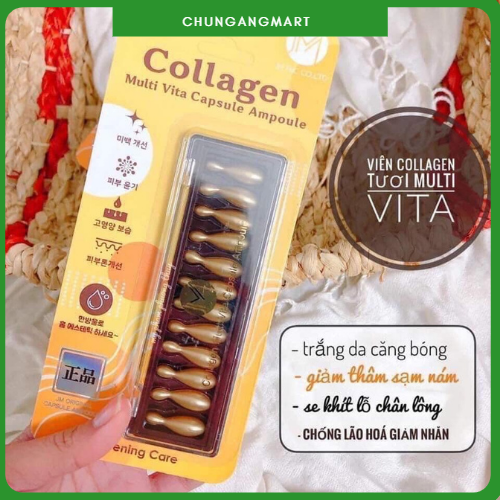 Viên Collagen tươi Ammud Multi Vita Ampoule Hàn Quốc vỉ 12 viên