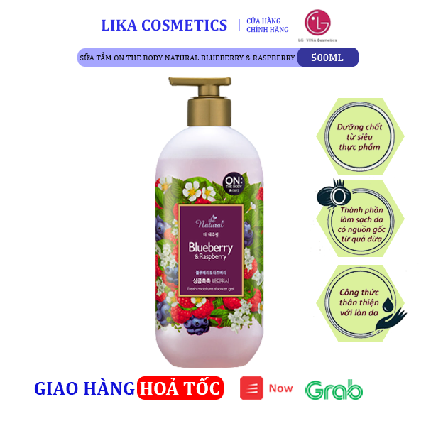 [Hcm]Sữa Tắm On The Body Natural Blueberry & Raspberry 500G 8935030220291