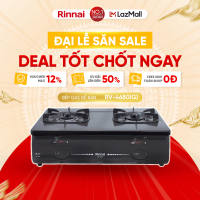 Bếp gas dương Rinnai RV-4680(G) mặt bếp men và kiềng bếp men.
