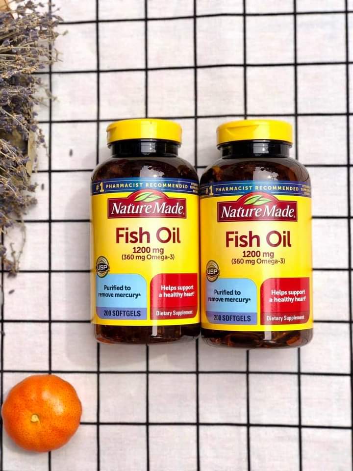 Dầu Cá Omega 3 Fish Oil 1200mg Nature Made Mỹ 300 viên