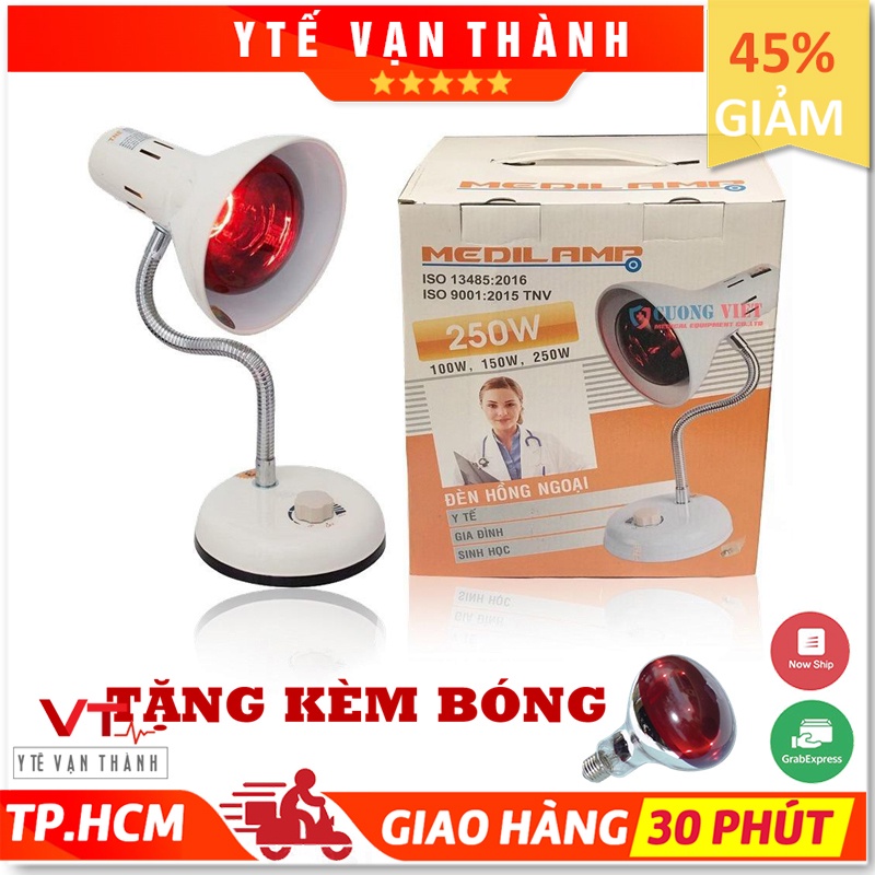 ✅ Chân Đèn Hồng Ngoại Y Tế Có Chiết Áp - Medilamp (Kèm Bóng) Sưởi Ấm Giảm Đau Vt0603 [ Y Tế Vạn Thành ]