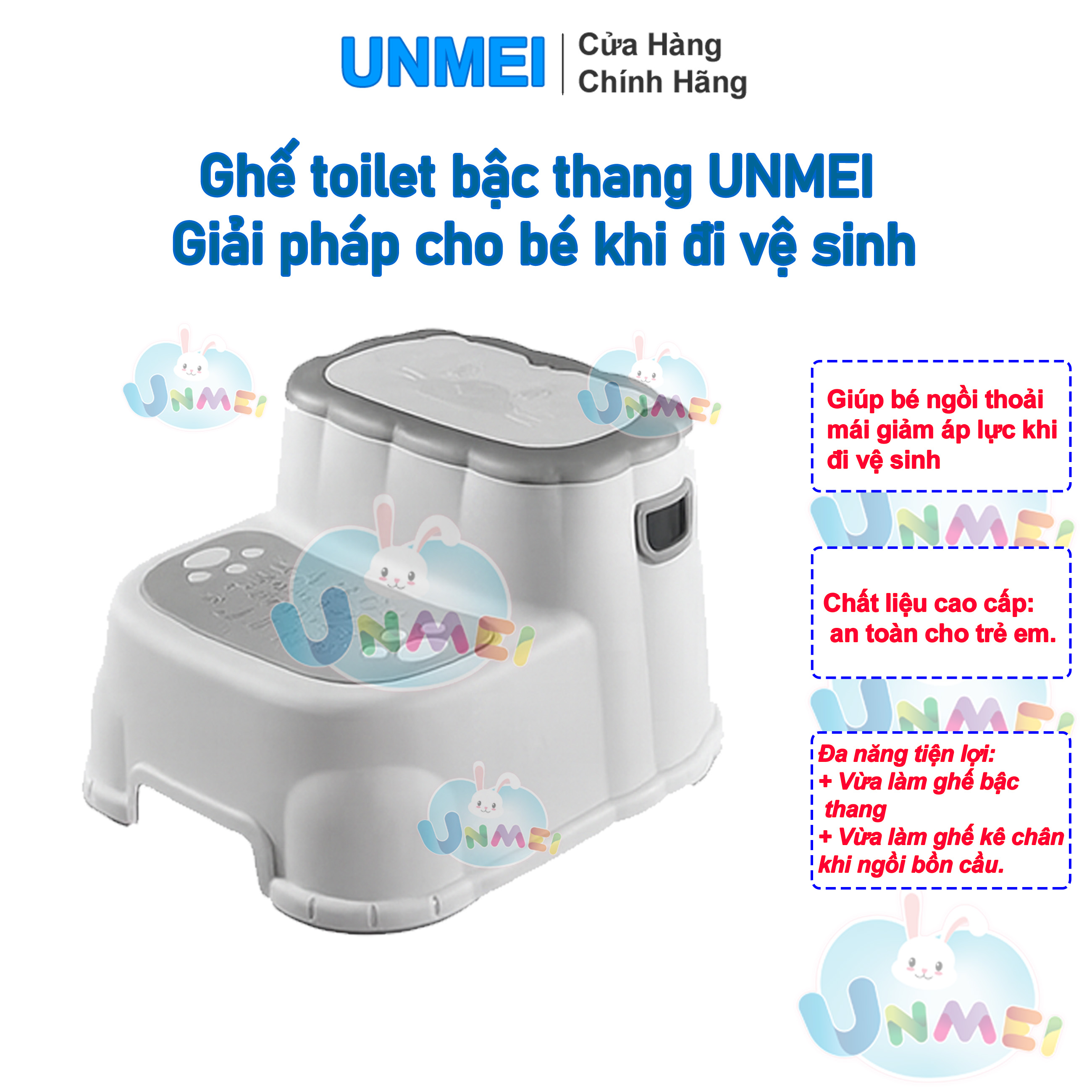 Ghế kê chân Toilet cho bé ghế bậc thang đa năng để bồn cầu gác chống táo bón bón Tiện Dụng Cho Bé Để Đi Vệ sinh