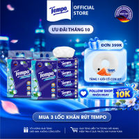 [COMBO 3 LỐC] Khăn giấy rút cao cấp Tempo (4 Gói/ Lốc)- 4 lớp bền dai an toàn cho da - Thương hiệu Đức