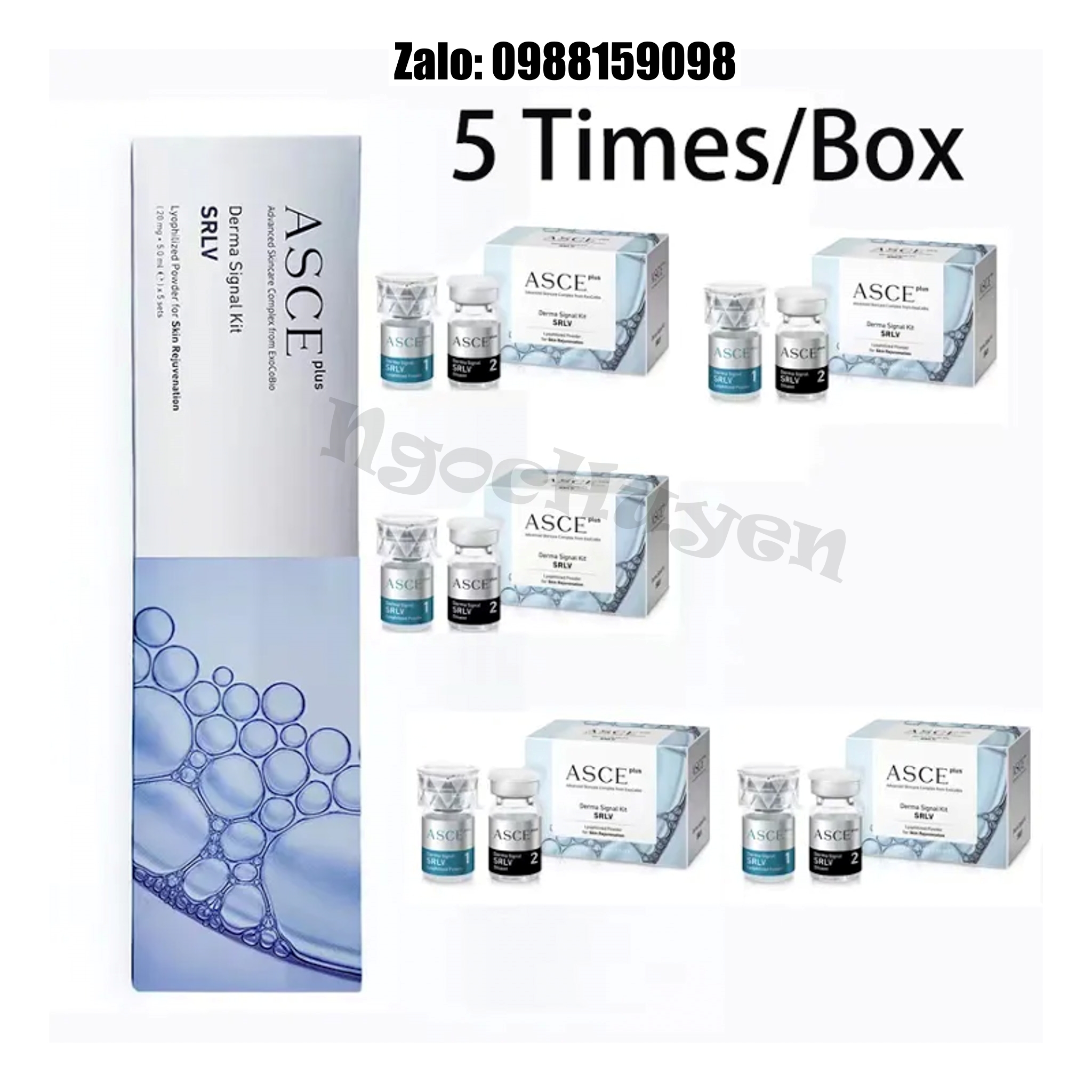 Tinh chất căng bóng da tiêm meso (EXOSOME) ASCE plus Cho Trẻ Hoá Da - 1 cặp