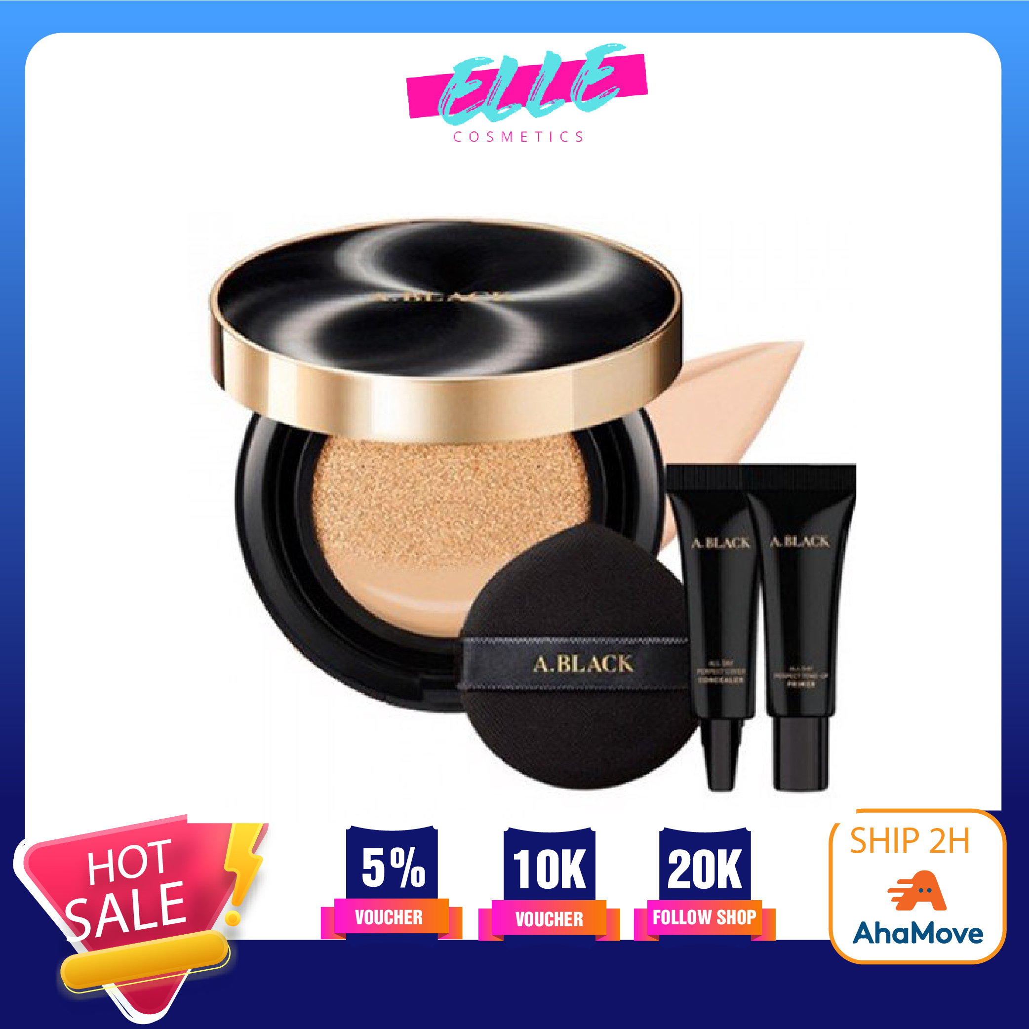 [Hcm]Phấn Nước A.black All Day Perfect Cover Cushion Spf47Pa++