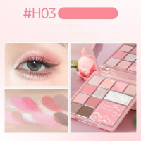 Bảng Phấn Mắt Má Đa Năng 12 Ô Hold Live Highlight Siêu Sáng Floral Color Pink Mist HL755 15g