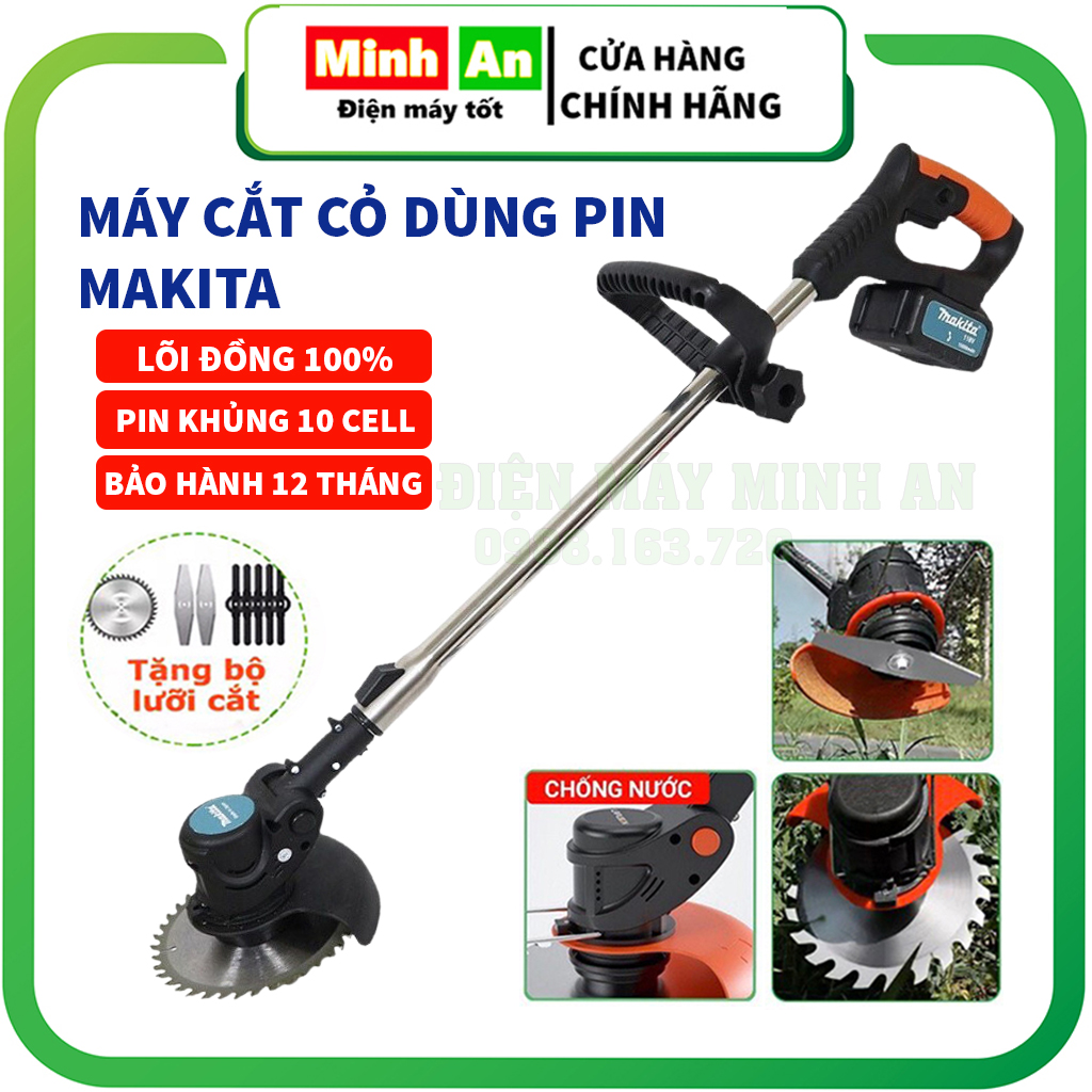 Máy cắt cỏ pin cầm tay máy cắt cỏ mini dùng pin MAKITA 118V pin 10 cell cắt cỏ tỉa cành cây bảo hành