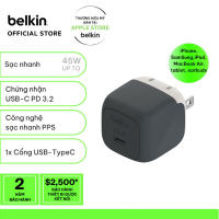 Củ sạc nhanh 45W Belkin USB-C PD PPS Cubic Wall Charger màu trắng