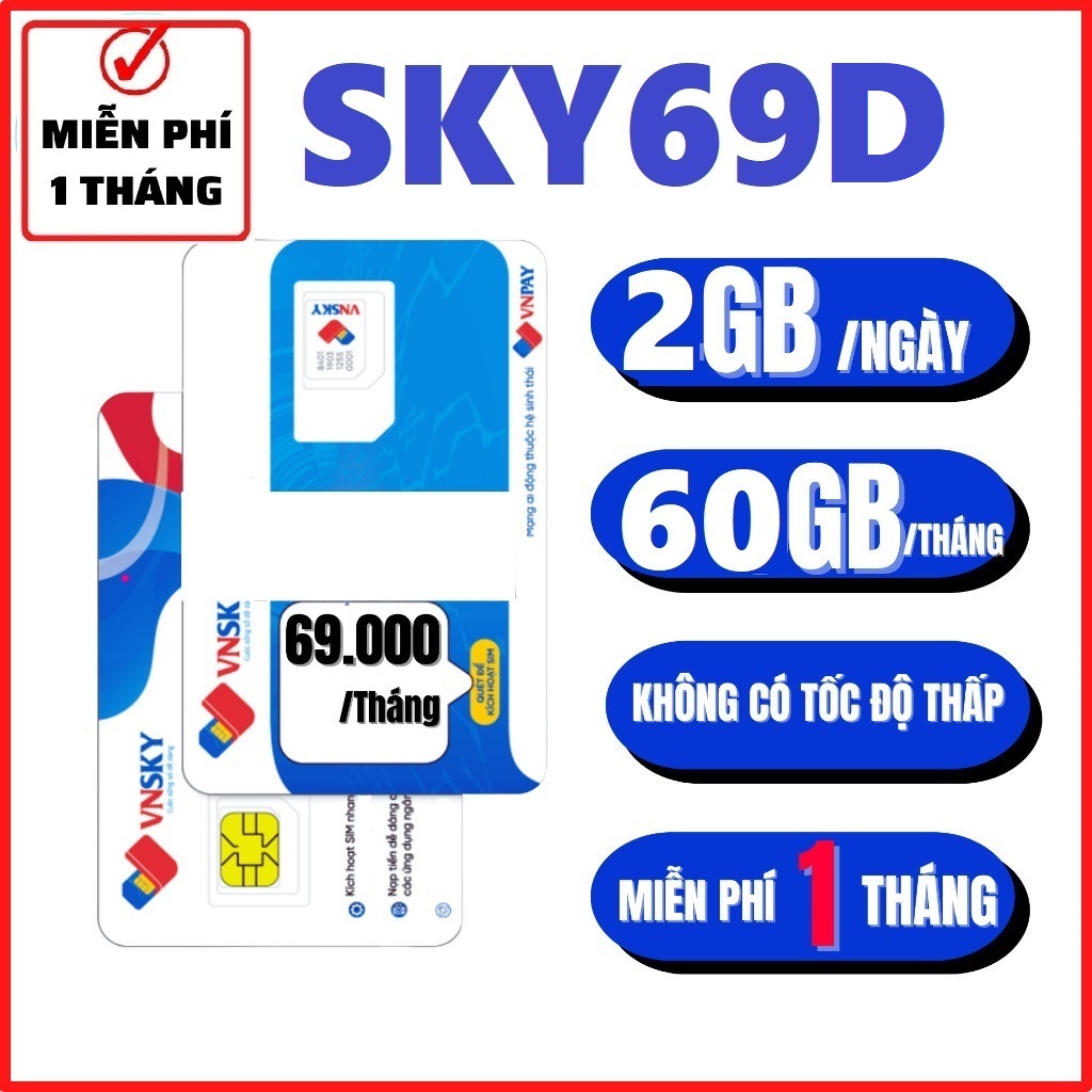 [ 1 Tỷ GB ] SIM 4G Mobifone Không giới hạn dung lượng chỉ 68k/tháng Gói miễn phí xài full băng thông