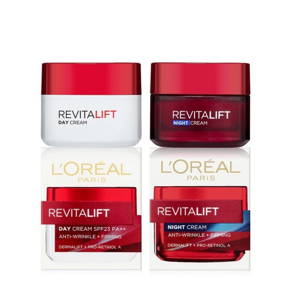 Kem Dưỡng Ngăn Ngừa Lão Hòa Ban Ngày và Đêm LOreal Revitalift Moisturizing Cream  50ml DATE 12/2024