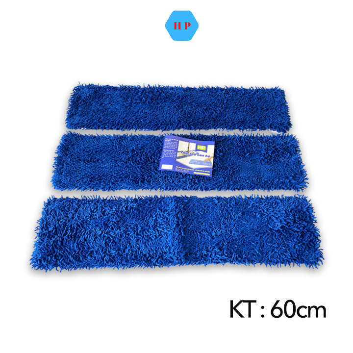 Cây lau nhà công nghiệp san hô 60cm-Chổi lau nhà san hô tự vắt 360 tấm lau Microfiber thân cán inox 