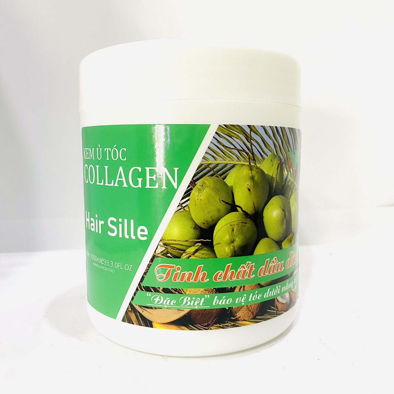 Hấp dầu phục hồi tóc hư tổn collagen hương bơ dừa sen kiwi tía tô