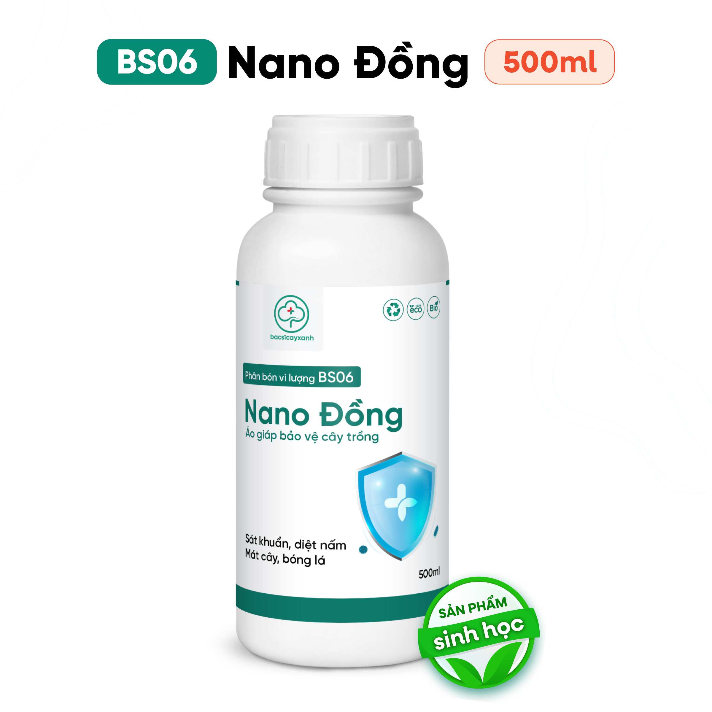 Combo Ngăn Nứt Thân Xì Mủ BS01 Chaetomium BS06 Nano Đồng - Trị Thán Thư Thối Nhũn - Bác Sĩ Cây Xanh