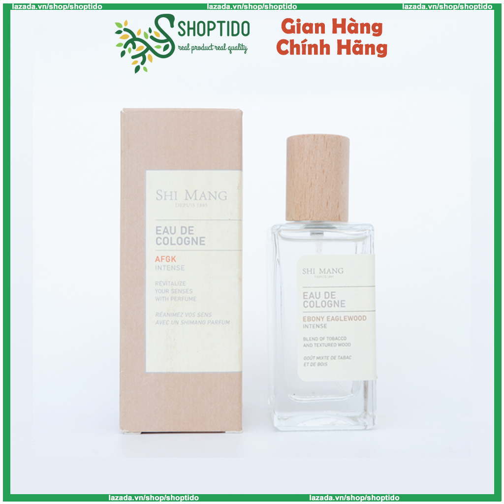 Nước Hoa Shi Mang Vuông Nắp Gỗ Hương Tự Nhiên Quyến Rũ Eau De Cologne 50Ml