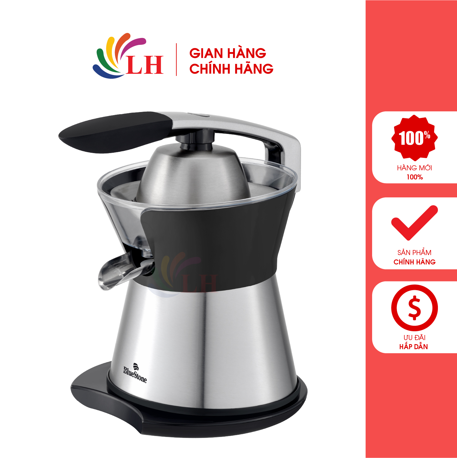 Máy vắt cam Bluestone CJB-1173 - Hàng chính hãng - Công suất mạnh mẽ 85W giúp vắt nhanh chóng tiết k