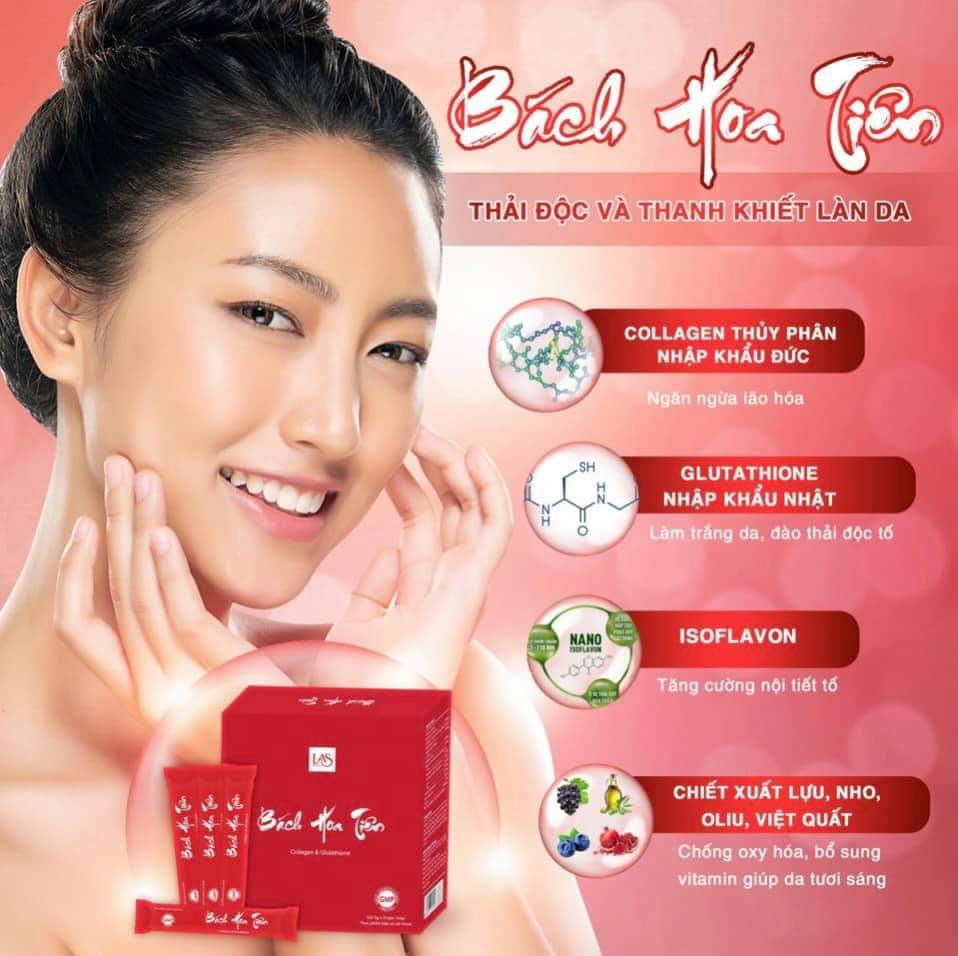 [Chính Hãng]Cốm Uống Đẹp Da Bách Hoa Tiên Las Beauty