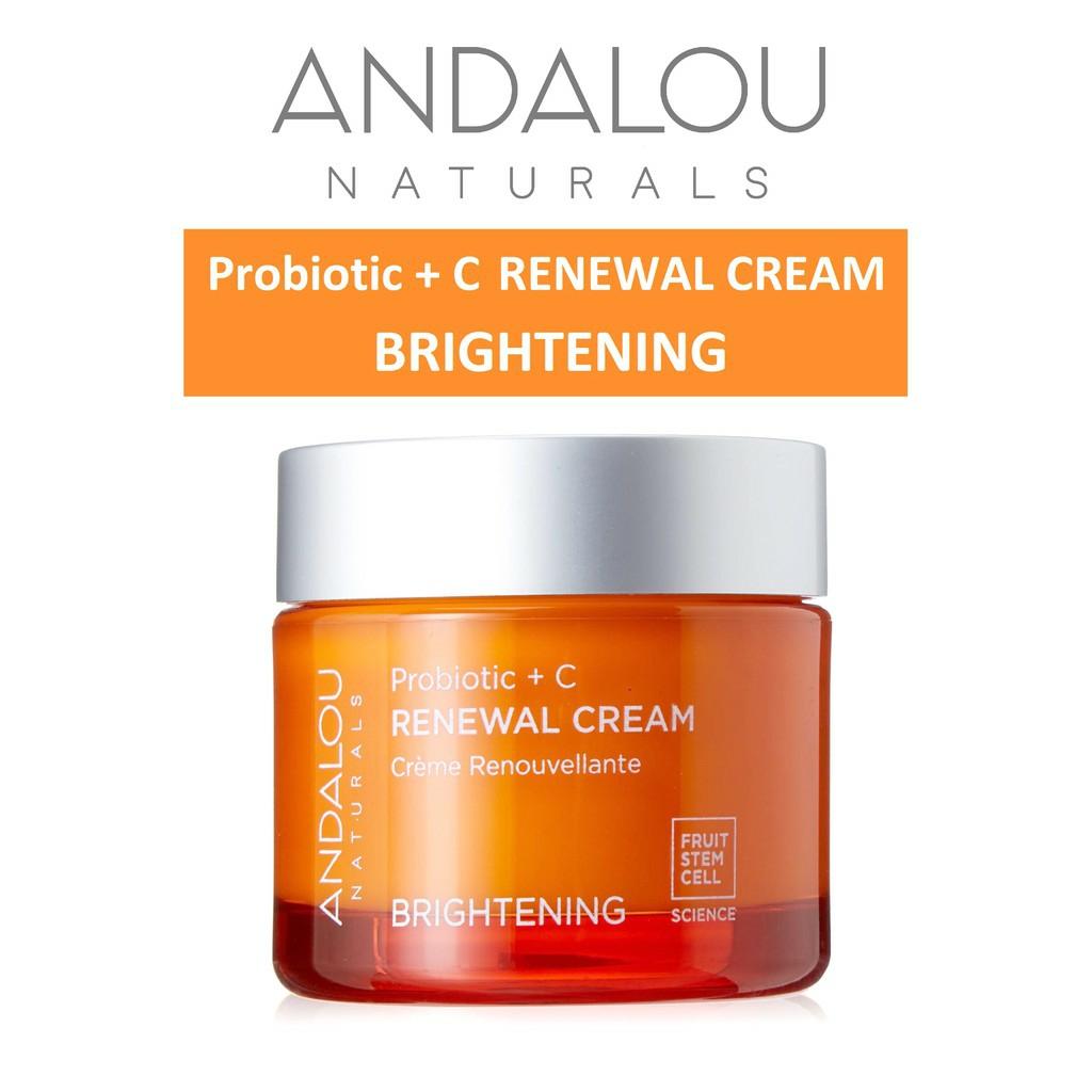 [Hcm]Kem Dưỡng Tái Tạo Da Andalou Naturals Probiotic + C Renewal Cream Brightening - 50Ml