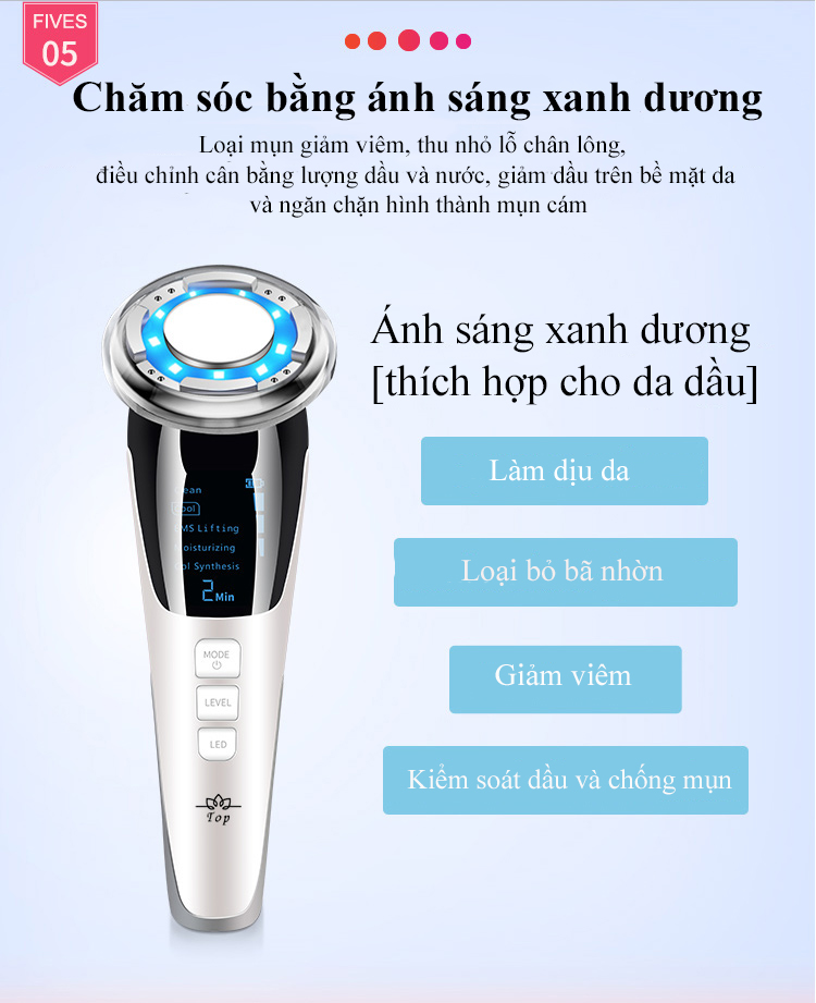 [Hcm]Máy Điện Di Nóng Lạnh Massage & Làm Sạch Da Mặt Nâng Cơ Tái Tạo Collagen Đẩy Sâu Dưỡng Chất Xóa Tan Nám Da Không Đều Màu