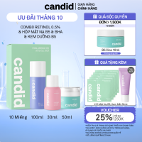 Bộ sản phẩm Retinol 0.5% & Kem dưỡng B5 Cica 50ml & BHA 100ml & Hộp Mặt nạ Hyaluronic B5 (10 miếng)