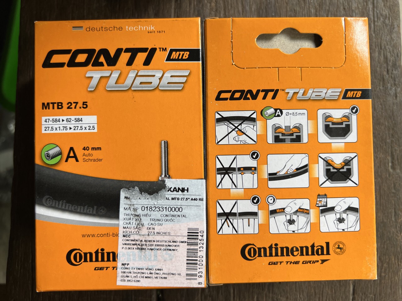 Ruột Continental MTB 27.5 Van Xe Máy 40mm