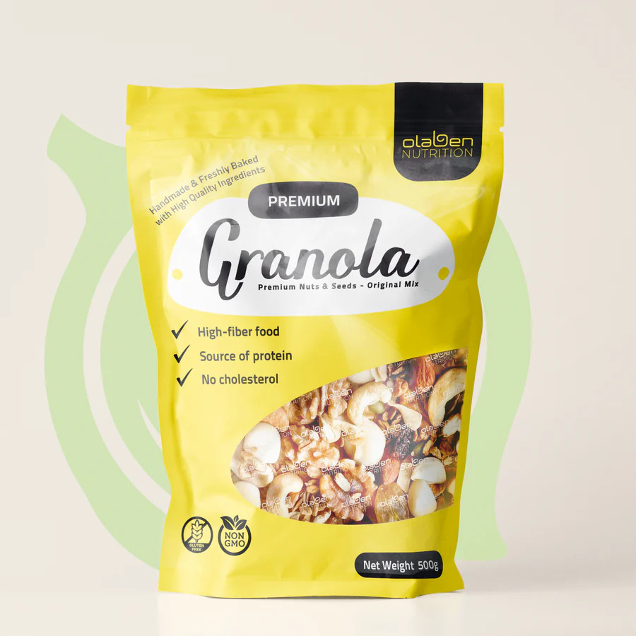 Olaben Nutrition Hạt Granola 500g Ngũ cốc giảm cân nướng Mật ong Vanila