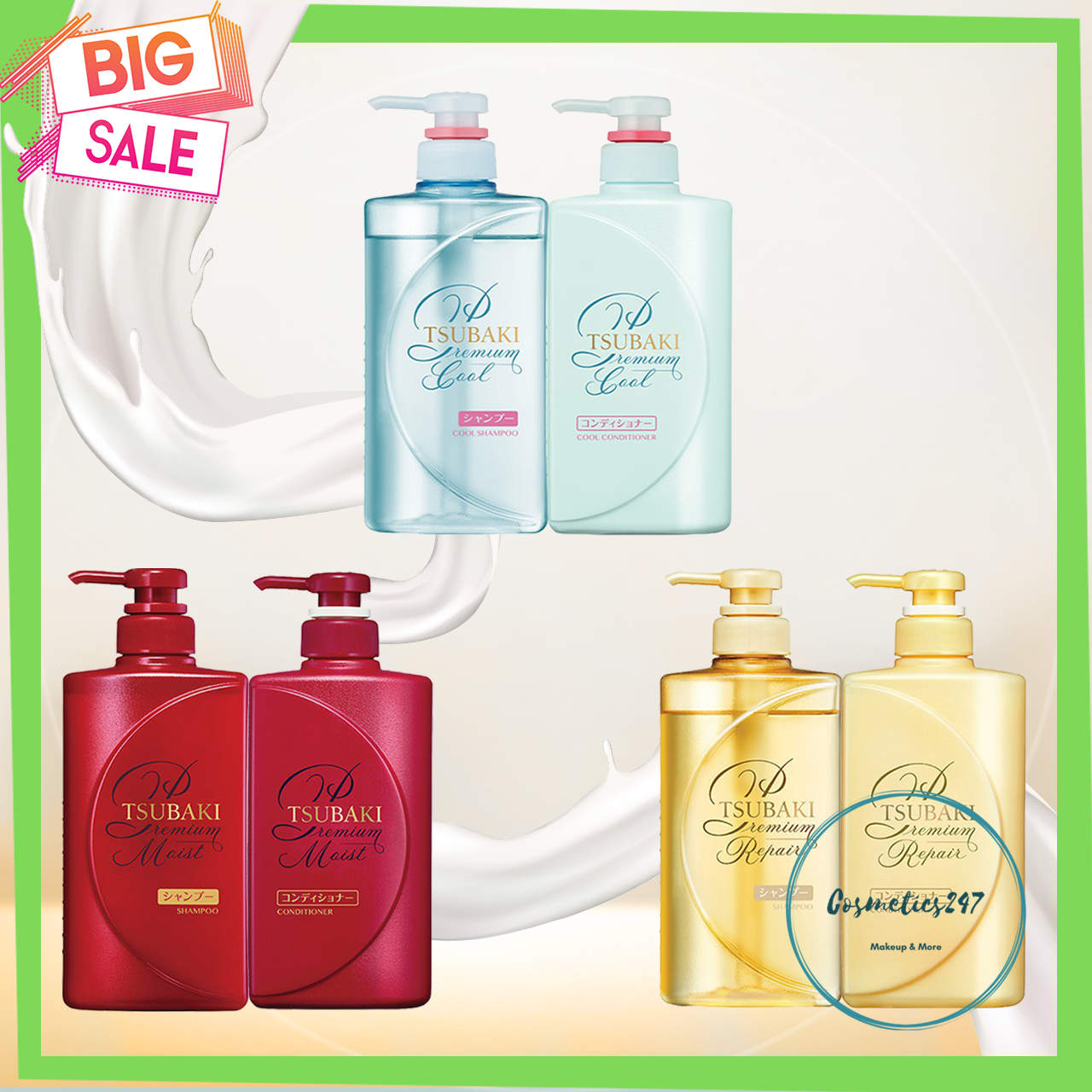 Combo gội xả – Dầu gội Tsubaki Dưỡng tóc bóng mượt & Phục hồi ngăn rụng tóc