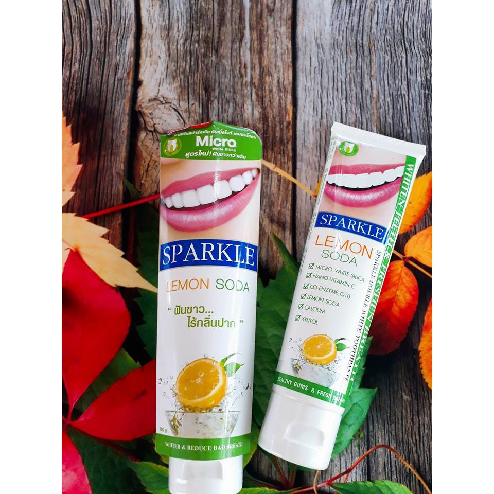 [HCM]Kem đánh trắng răng khử mùi hôi miệng Sparkle Lemon Soda - Thái Lan