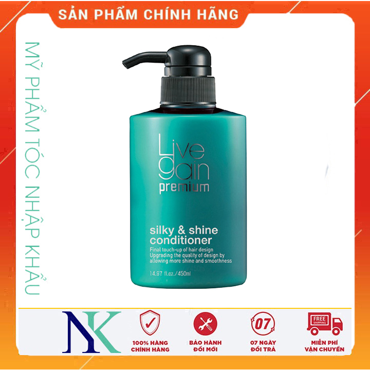 [Hcm]Dầu Xã Dưỡng Màu Nước Hoa Livegain Premium Silky & Shine 450Ml