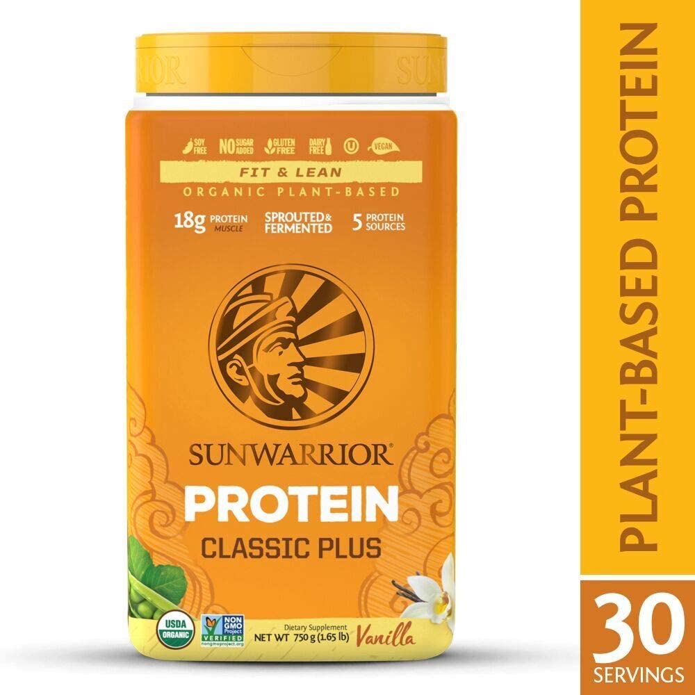 [Hoàn Tiền 15%][HCM]Bột Protein Thực Vật Hữu Cơ Fit &amp; Lean SunWarrior 750g vanilla