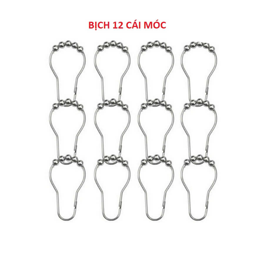 SET 6 CÁI. MÓC TREO MÀNG. MÓC RÈM CỬA. LOẠI CÓ VIÊN BI TRƯỢT MƯỢT NHẸ NHÀNG. 1172