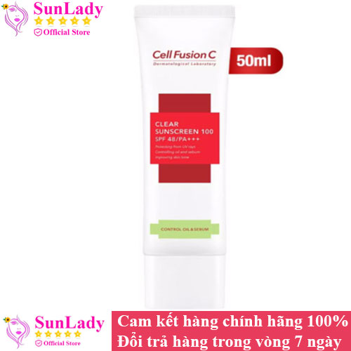 Kem Chống Nắng Hàn Quốc Dành Cho Da Nhờn Cell Fusion C Clear Suncreen 100 Spf 48/Pa+++ Chính Hãng