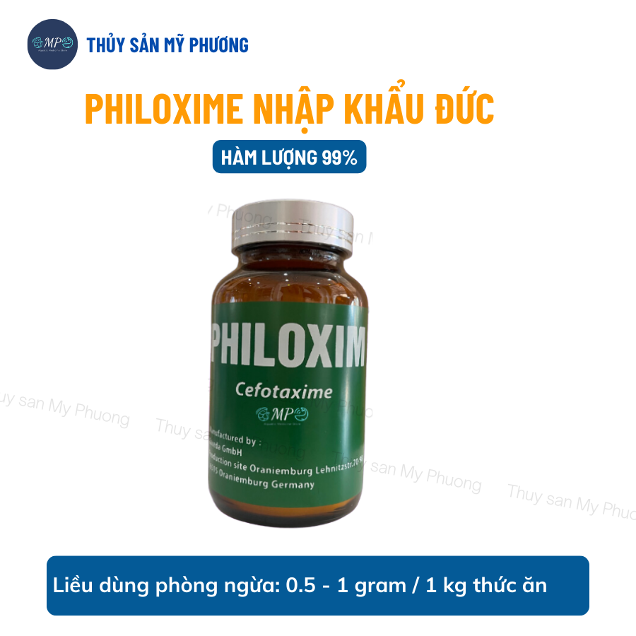 PHILOXIM99% CEFO GERMANY 100G - Đăc Tri Benh Gan Đường Ruột Tôm - K.HÁ.N.G SINH THUỶ SẢN- Philoxi-m 