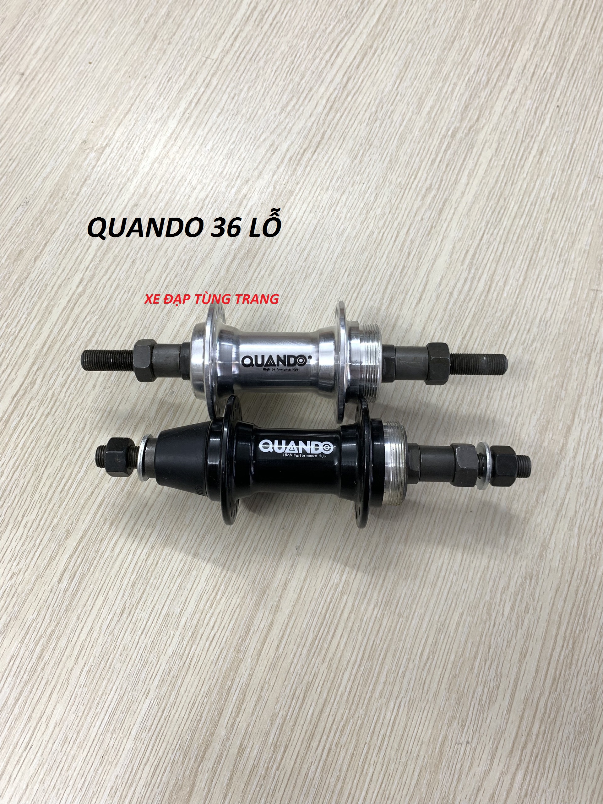 Hub / Đùm sau xe đạp trục đặc Den vặn QUANDO 36 Lỗ Phanh V / hợp kim nhôm Đài Loan .